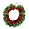 HK010(L)-02 Braided Heliconias Headband (L) #02 Red-Green