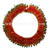 HK010(S)-02 Braided Heliconias Headband (S) #02 Orange, Yellow & Green