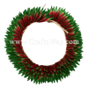 HK010(S)-04 Braided Heliconias Headband (S) #04 Red & Green