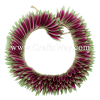 HK010(S)-05 Braided Heliconias Headband (S) #05 Pink & Light Green