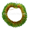 HK010(S)-06 Braided Heliconias Headband (S) #06 Yellow, Light Green & Red