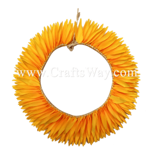 HK010(S)-19 Braided Heliconias Headband (S) #19 Orange