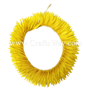 HK010(S)-20 Braided Heliconias Headband (S) #20 Yellow