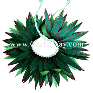 HB10-01 Braided Smooth Silk Leaves Hairband approximately 7 inches plus ties
