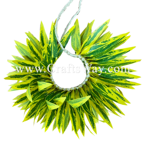 HB10-04 Braided Smooth Silk Leaves Hairband approximately 7 inches plus ties