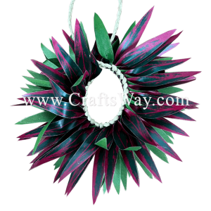 HB10-05 Braided Smooth approximately 7 inches plus ties Silk Leaves Hairband