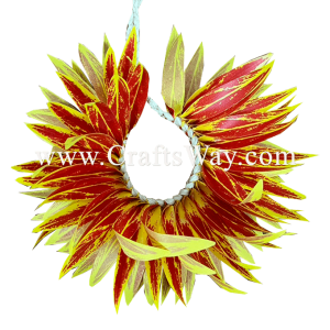 HB10-10 Braided Smooth Silk Leaves Hairband approximately 7 inches plus ties Silk Leaves Hairband