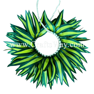 HB10-13 Braided Smooth Silk Leaves Hairband approximately 7 inches plus ties Silk Leaves Hairband
