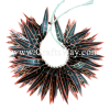 HB10-16 Braided Smooth Silk Leaves Hairband approximately 7 inches plus ties Silk Leaves Hairband