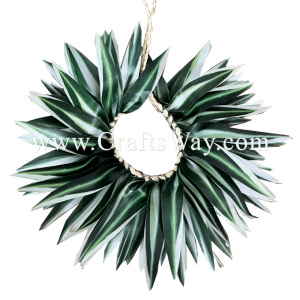 HB10-18 Braided Smooth Silk Leaves Hairband approximately 7 inches plus ties Silk Leaves Hairband