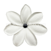 FSH472-Pearl Hawaiian Artificial Foam Flower Tiare Type GE with Pearl Size 3.5 inches | CraftsWay.com