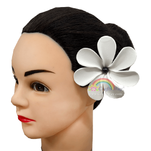 FSH475-Pearl Hawaiian Artificial Foam Flower Tiare Type GU with Pearl Size 3.25 inches | CraftsWay.com